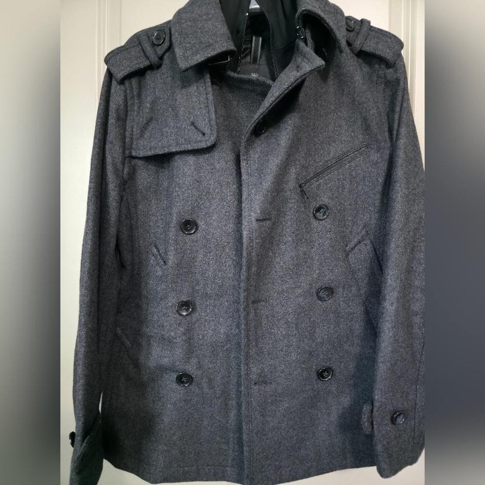 Express Charcoal Peacoat for Men